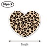 Leopard Print Heart Stickers 1in for Scrapbooking, Arts, Craft, Kids
