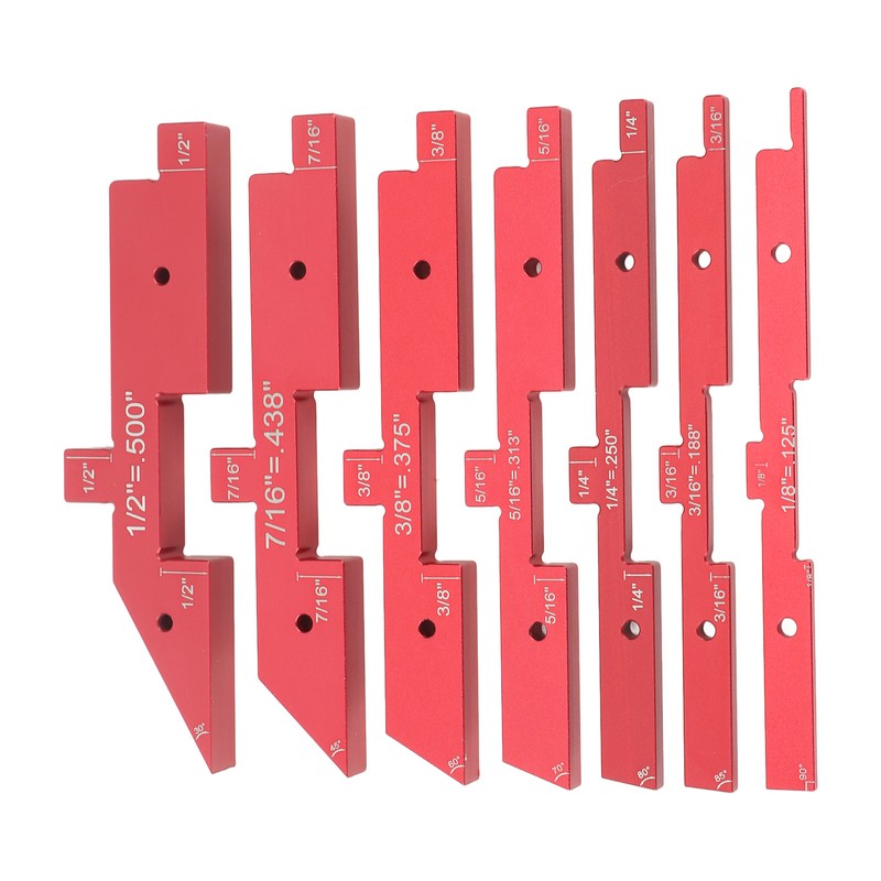 Router Table Setup Bars 7pcs Aluminum Setup Blocks Height Gauge