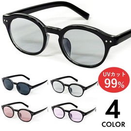 [FashionBerry] ブラックエキス×グロウボルドー サングラス ラウンド型 UVカット99% 太フレーム 軽量 小顔見せ効果 トレンドデザイン 紫外線対策 おしゃれ 旅行 アウトドア 男女兼用 ドライブ 旅行 1050564-F-777