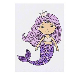 'Mermaid' Temporary Tattoo - Water Resistant, Skin-Safe, Non-Toxic Transfer (TO00035454)
