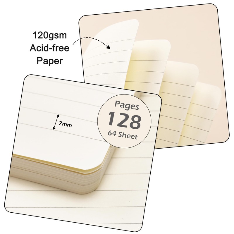 A5 Notebook - Notebook A5 with Premium Paper, Faux Leather