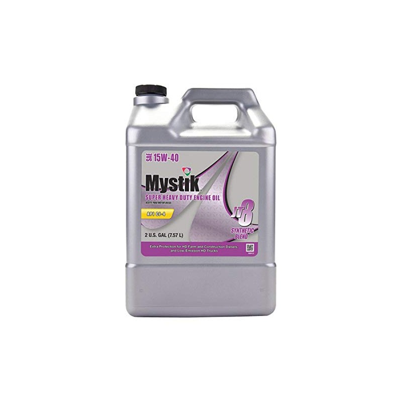Mystik Super H-Duty Engine Oil, SAE 15W-40, 2 Gal