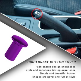 Wedcool 2PCS Hand Brake Knob Cover, Car Handbrake Button, Car E-Brake Handle Cover, E-Brake Handle Handbrake Emergency Cover, Gear Handle Brake Press Button Compatible with GT86, FRS, BRZ (Purple)