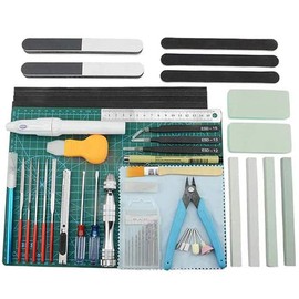 BXQINLENX Professional 39 PCS Model Tools Kit Modeler Basic Tools Craft Set Hobby Building Tools Kit for Gundam Car Model Building Repairing and Fixing(Q)