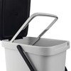 KADAX Waste Bin with Lid and Handle, Plastic Waste Bin,