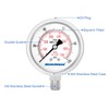 MEASUREMAN Fully Stainless Steel Hydraulic Glycerin Filled Pressure Gauge, 2-1/2"