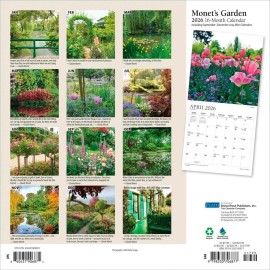Plato Monet's Garden | 2026 12x24" (Hanging) Monthly Square Wall Calendar