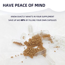 Xking Size 00 Empty Capsules 100 Count Clear Empty Gelatin Capsules Empty Pill Capsules DIY Supplement Capsule Filling