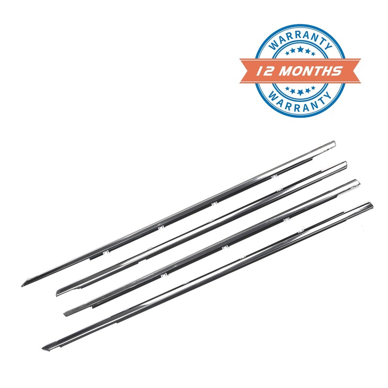 ZONFANT 4 Pcs Car Outer Door Window Moulding Trim Weatherstrip