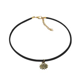 JczR.Y Sun Necklace Choker Black Velvet Rope Crescent Horn Shape Choker Necklace Adjustable for Women Fashion Jewelry (Sun)