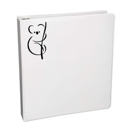 Koala Bear Outline Decal Notebook Car Laptop 5.5" (Black)