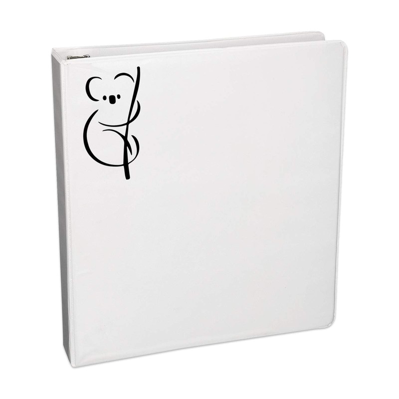 Koala Bear Outline Decal Notebook Car Laptop 5.5" (Black)