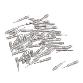 sourcing map 60pcs Replace Pins for Watch Band Pin Punch Tool 0.8mm Dia Metal Link Pin Remover Punch Pins M3x0.5 Threads,Silver