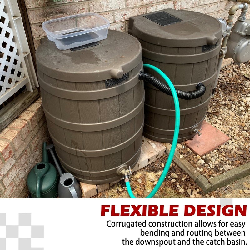 Verplexter Rainwater Bucket Overflow Kit, Drainage Hose with Connector Set,
