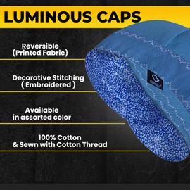 GIORGINO Welding Caps for Men Reversible Flame Resistant 100% Cotton Welding Hat (Pack of 1 Assorted Colors & Designs), Assorted, 7 3/4