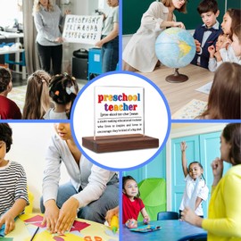 SOSREBEDR Preschool Teacher Appreciation Gifts, Preschool Graduation Gifts Ideas, Preschool Teacher Assistant Gifts, Leaving Going Away for Preschool Teacher, Acrylic Decorative Signs & Plaques S02