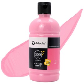 Artecho Acrylic Paint Pink 500 ml, Waterproof and Non-fading, Quick Drying, Acrylic Paint for Canvas, Wood, Fabric, Crafts, Leather and Stone