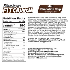 FITCRUNCH Snack Size Protein Bars, Designed by Robert Irvine, World’s Only 6-Layer Baked Bar, Just 3g of Sugar & Soft Cake Core (Mint Chocolate Chip)