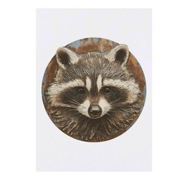'Raccoon Portrait ' Temporary Tattoo - Water Resistant, Skin-Safe, Non-Toxic Transfer (TO00084515)