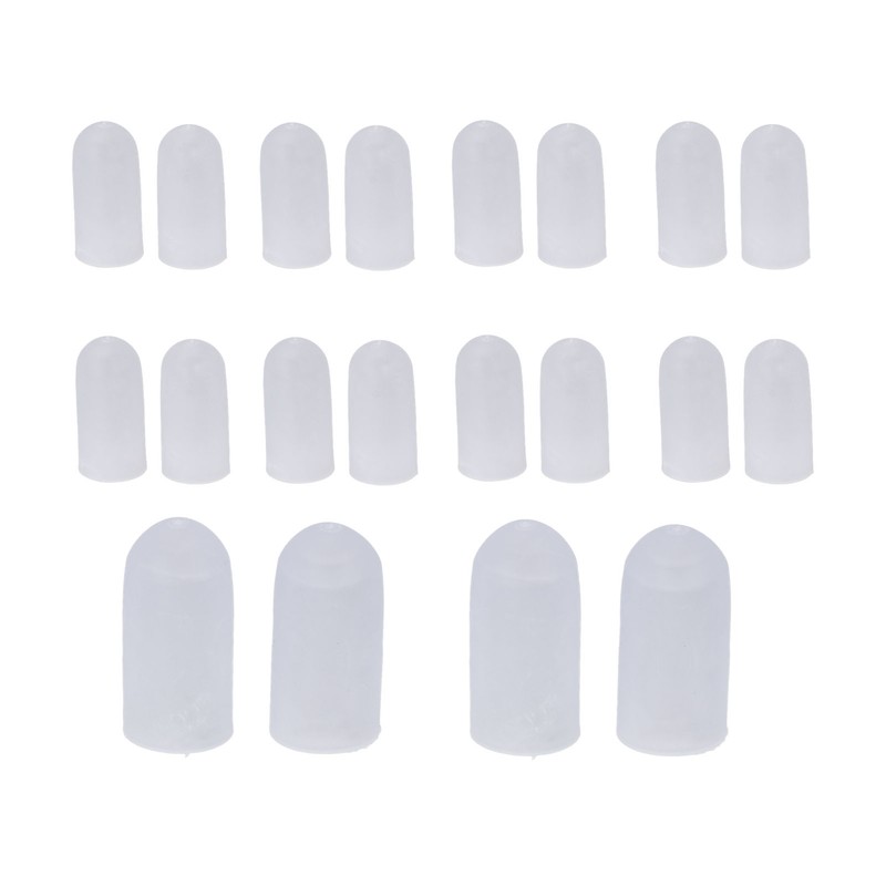 10 Pairs Toes Protector Soft Silicone Prevent Friction Different Size
