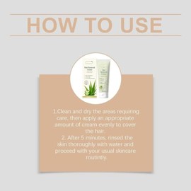 Lumivona Crema Depilatoria Suave Natural con Extracto de Aloe, Crema Depilatoria para Brazos, Piernas y Axilas, Depilador Indoloro para Pieles Sensibl