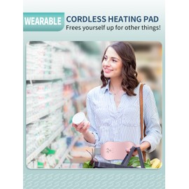 Slimpal Heat Belt Period, Wireless Periods Heat Belt, Electric Heating Pad, USB Portable Heating Pad with Menstruation, Heat Belt for Time, Gifts for Women and Girls, Peach