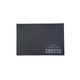 CGB Giftware | Rectangular Slate Cheese Board | Slogan - The Secret Ingredient is Always Cheese | Gift Boxed | Serveware | Loft Gifts | GB07681
