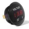 Waterproof Voltmeter, Mini Digital Display Voltage Meter DC 12V-24V Red