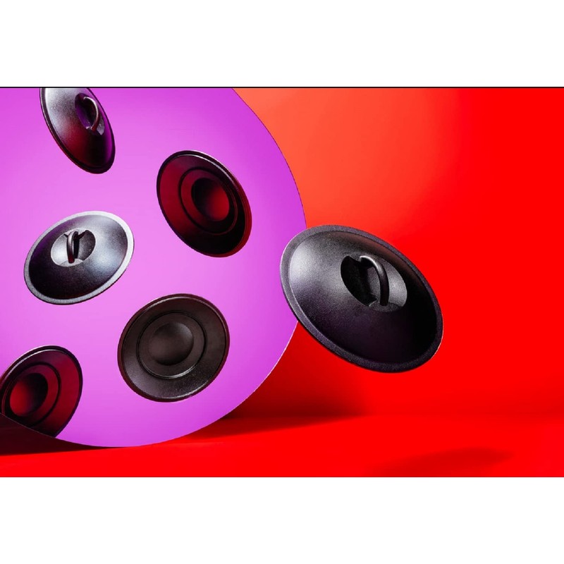 Lodge BOLD 10 Inch Seasoned Cast Iron Lid, Design-Forward Cookware,Black