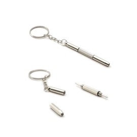 Glasses Repair Kit Repair Tool 3 in 1 Mini Stainless Steel Screwdriver Keychain Eyeglass Repair kit - 2 Pack Screwdriver for Optical/Glasses/Eyeglass Frames/Sunglasses/Jewellery/Watches Fix Glasses