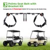 10L0L 3 Point Golf Cart Seat Belt Bracket Kit for