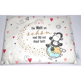 Traumhafte Genusswelten Sheepworld Cherry Stone Cushion Die Welt ist schön weil Du mit drauf bist!