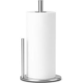 U Chef Soporte para Toallas de Papel de Acero Inoxidable con Base Pesada Antideslizante, Porta Servitoallas de Cocina Moderno para Operación con Una Sola Mano (Plateado)