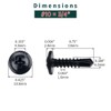 #10 x 3/4" Black Truss Head Self Drilling Screws (100