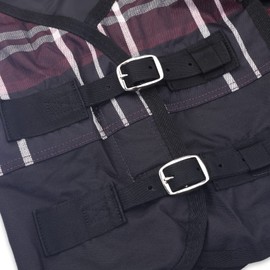 Gallopoff 600 Denier Ripstop Mini Horse Blanket - 0g Fill Lightweight, Waterproof Breathable Miniature Pony/Donkey Turnout Rain Sheet Redplaid 39