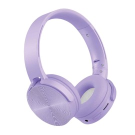 Laser On-Ear Wireless Bluetooth Headphones, Foldable and Rotatable, 15 Hrs Playtime, Micro SD Card Slot, Hands-Free Calls, Voice Assistant, Soft Cushion Ear Cups for Airplane Travel and Sleep - Lilac