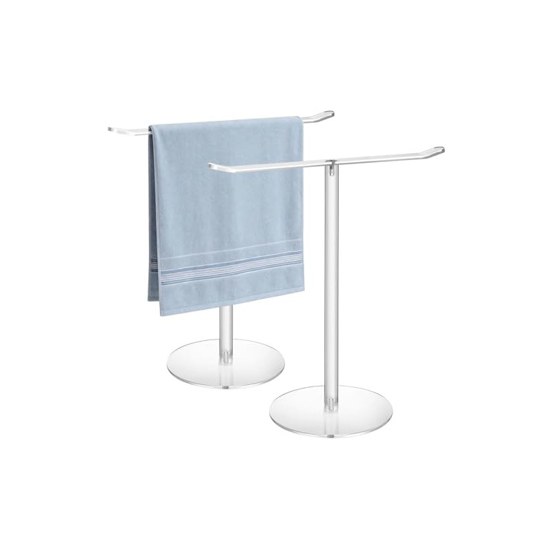 Clear Acrylic Hand Towel Holder Stand, T-Shape Free-Standing Towel Rack