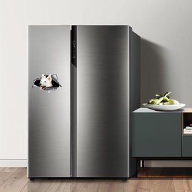 Weißer Schäferhund Aufkleber, White Swiss Shepherd Dog 3D-Zerreißeffekt, Reflektierend, Wasserfest, für Laptop, Kühlschrank, Auto, Stoßstange und Fenster (25cm/9.8 Inch)