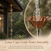 Humming Bird Rain Chain for Gutters, 8.5ft Hummingbird & Lotus