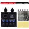 Purishion 4 Gang Rocker Switch Panel with Dual USB &