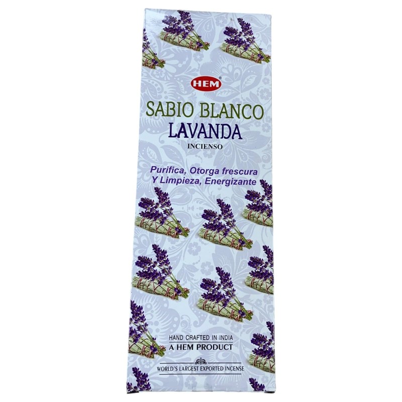 1X Hem White Sage Lavender Incense Sticks - Sabio Blanco