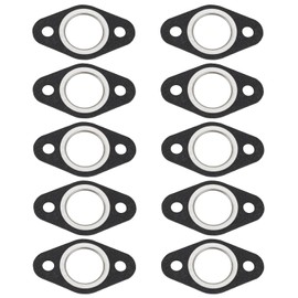 OTOTEC 10-Piece Exhaust Manifold Gasket 25 mm Inner Diameter Silencer Noise Reduction Seal Compatible with 50 CC 2-Stroke Scooter Motorcycles Compatible with MBK Booster