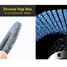 ROZZLOOM 40 Grit Zirconia Flap Discs 4 1/2, Flap Discs 4.5" x 7/8" for Angle Grinder, Sanding Discs 4 1/2 Inch Grinding Wheels for Cleaning,Finishing,Rust Removal,Deburring-10PCS