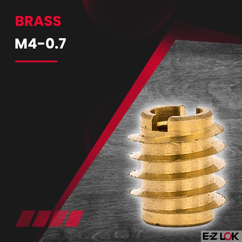 E-Z LOK Knife Threaded Insert for Hard-Wood, Brass Thread Inserts