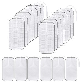 YUNYODA 20 Pcs TENS Machine Pads 4x8cm TENS Electrode Pads TENS Unit Replacement Pads TENS Electrode Patch Replacement Pads TENS Machine Electrode Therapy Electrode Massage Patch for TENS Massager