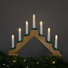 Northlight LED Lighted Christmas Candelabra Bridge - 13" - Wood