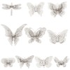 SUNNYCLUE 1 Box 20Pcs 10 Styles Butterfly Charms Bulk Filigree