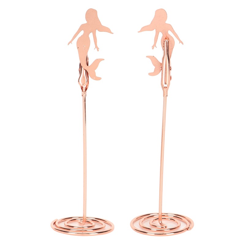 10pcs Table Number Holder Spiral Base Mermaid Shaped Wedding Table