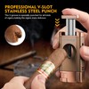 FANKAI Torch Lighter with Cigar V Cutter, Cigar Lighter Double