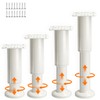 Aoyfuwell 4 Pz Piedi Regolabili Neri, 12-18 cm (altezza regolabile)